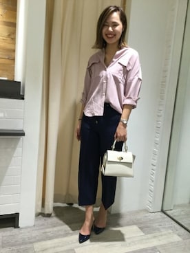 「BARNYARDSTORM（バンヤードストーム）のBARNYARDSTORM / キャリーマンドロストパンツ（その他パンツ）」を使った、BARNYARDSTORM本部さん（レディース・174cm）の冬コーディネート