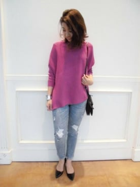 「BARNYARDSTORM（バンヤードストーム）のBARNYARDSTORM / 3ポケットショルダーバッグ（ショルダーバッグ）」を使った、BARNYARDSTORM本部さん（レディース・156cm）の冬コーディネート