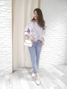 「BARNYARDSTORM（バンヤードストーム）のBARNYARDSTORM / 3ポケットショルダーバッグ（ショルダーバッグ）」を使った、BARNYARDSTORM本部さん（レディース・164cm）の春コーディネート