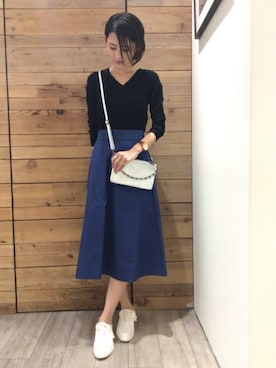 「BARNYARDSTORM（バンヤードストーム）のBARNYARDSTORM / 3ポケットショルダーバッグ（ショルダーバッグ）」を使った、BARNYARDSTORM本部さん（レディース・166cm）の春コーディネート