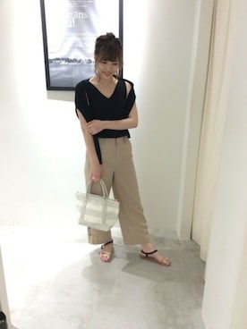 「BARNYARDSTORM（バンヤードストーム）のアイテム（アンサンブル）」を使った、BARNYARDSTORM本部さん（レディース・163cm）の春コーディネート