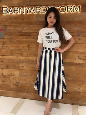 BARNYARDSTORM本部さん（レディース・170cm）の夏コーディネート