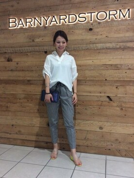 BARNYARDSTORM本部さん（レディース・157cm）の夏コーディネート