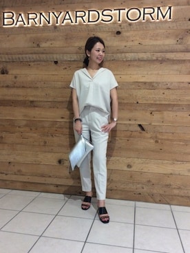 BARNYARDSTORM本部さん（レディース・157cm）の夏コーディネート