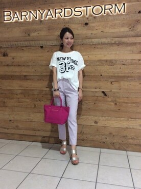 BARNYARDSTORM本部さん（レディース・157cm）の夏コーディネート