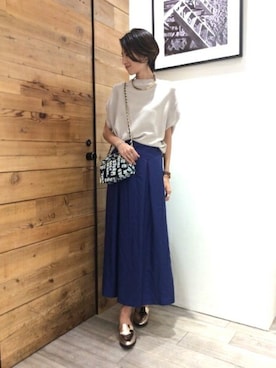 「アシメニット」｜BARNYARDSTORM本部さん（レディース・167cm）の夏コーディネート