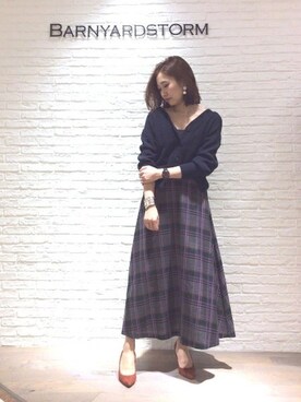 BARNYARDSTORM本部さん（レディース・162cm）の秋コーディネート