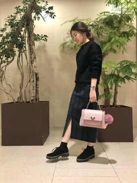 「ハンサムコーデ」｜「アイテム（財布/小物）」を使った、BARNYARDSTORM本部さん（レディース・154cm）の秋コーディネート