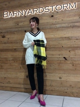 BARNYARDSTORM本部さん（レディース・159cm）の秋コーディネート