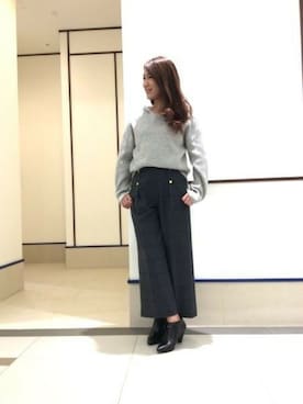 「マリン」｜「アイテム（ブーティ）」を使った、BARNYARDSTORM本部さん（レディース・160cm）の秋コーディネート