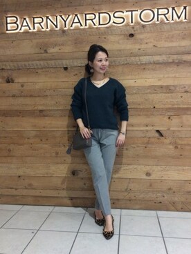 BARNYARDSTORM本部さん（レディース・157cm）の秋コーディネート