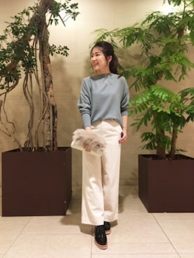 「アイテム（ポーチ）」を使った、BARNYARDSTORM本部さん（レディース・158cm）の秋コーディネート