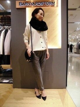 BARNYARDSTORM本部さん（レディース・159cm）の秋コーディネート