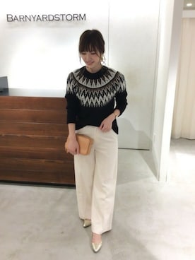 BARNYARDSTORM本部さん（レディース・164cm）の秋コーディネート