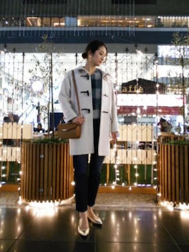 「ハンサムコーデ」｜「アイテム（ダッフルコート）」を使った、BARNYARDSTORM本部さん（レディース・172cm）の秋コーディネート