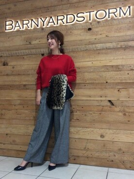 BARNYARDSTORM本部さん（レディース・159cm）の冬コーディネート