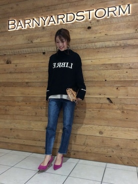 BARNYARDSTORM本部さん（レディース・158cm）の冬コーディネート