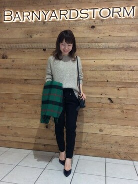 BARNYARDSTORM本部さん（レディース・156cm）の冬コーディネート