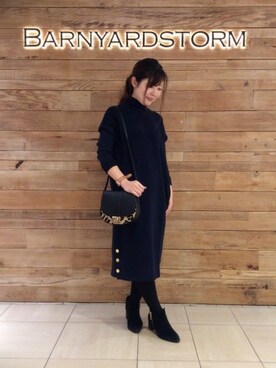 BARNYARDSTORM本部さん（レディース・158cm）の冬コーディネート