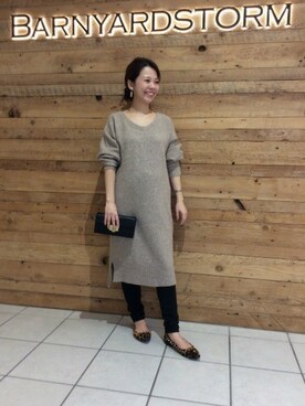 BARNYARDSTORM本部さん（レディース・158cm）の冬コーディネート