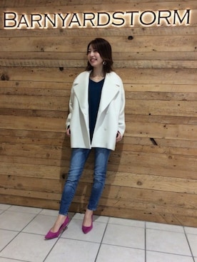 BARNYARDSTORM本部さん（レディース・160cm）の冬コーディネート