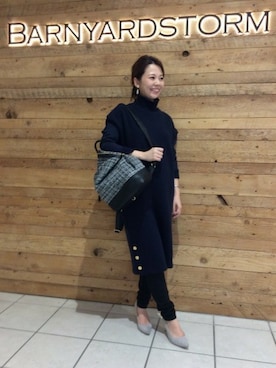 BARNYARDSTORM本部さん（レディース・158cm）の冬コーディネート