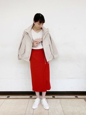 「ハンサムコーデ」｜「アイテム（マウンテンパーカー）」を使った、BARNYARDSTORM本部さん（レディース・159cm）の冬コーディネート