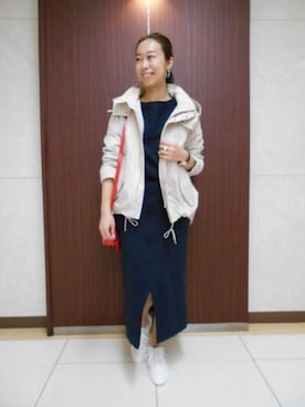 「ハンサムコーデ」｜「アイテム（マウンテンパーカー）」を使った、BARNYARDSTORM本部さん（レディース・157cm）の冬コーディネート