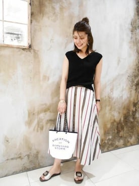 BARNYARDSTORM本部さん（レディース・166cm）の夏コーディネート