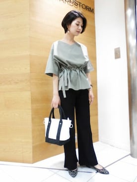 BARNYARDSTORM本部さん（レディース・159cm）の夏コーディネート