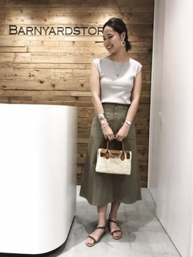 BARNYARDSTORM本部さん（レディース・174cm）の夏コーディネート