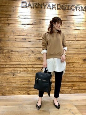 BARNYARDSTORM本部さん(レディース・172cm)の秋コーディネート