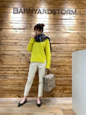 BARNYARDSTORM本部さん（レディース・172cm）の秋コーディネート