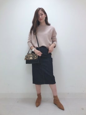 「アイテム（ブーティ、イエロー系）」を使った、BARNYARDSTORM本部さん（レディース・163cm）の秋コーディネート