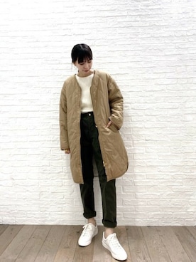 「キルティングコート」｜BARNYARDSTORM本部さん（レディース・159cm）の冬コーディネート
