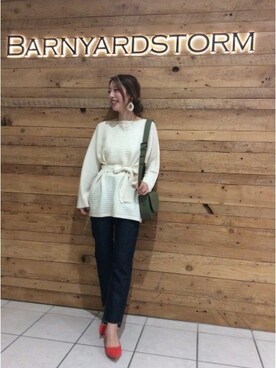BARNYARDSTORM本部さん（レディース・158cm）の冬コーディネート