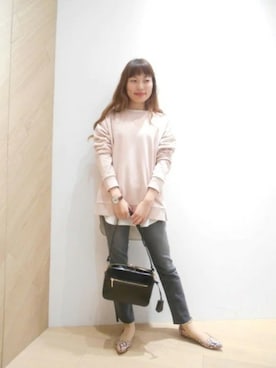 「スエット」｜「アイテム（パンプス）」を使った、BARNYARDSTORM本部さん（レディース・158cm）の春コーディネート