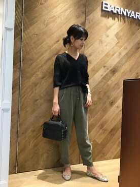 BARNYARDSTORM本部さん（レディース・159cm）の夏コーディネート