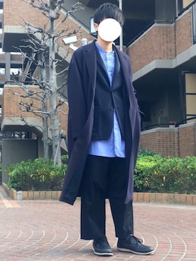 「HARE（ハレ）のアイテム（チェスターコート）」を使った、SHOTA / しょうたさん（メンズ・165cm）の冬コーディネート