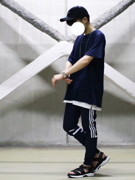 「H&M（エイチ・アンド・エム）のアイテム（Tシャツ/カットソー）」を使った、SHOTA / しょうたさん（メンズ・165cm）の夏コーディネート