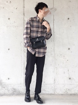 「KANGOL（カンゴール）のアイテム（バッグ）」を使った、SHOTA / しょうたさん（メンズ・165cm）の秋コーディネート