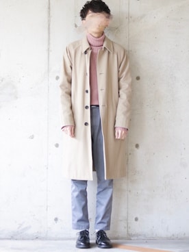 「JOURNAL STANDARD relume（ジャーナルスタンダード　レリューム）のアイテム（ステンカラーコート）」を使った、SHOTA / しょうたさん（メンズ・165cm）の秋コーディネート