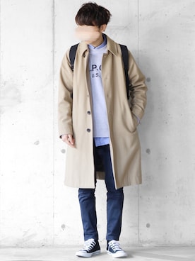 「A.P.C.（アーペーセー）のアイテム（スウェット）」を使った、SHOTA / しょうたさん（メンズ・165cm）の冬コーディネート