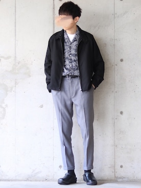 「JUNRED（ジュンレッド）のアイテム（ブルゾン）」を使った、SHOTA / しょうたさん（メンズ・165cm）の春コーディネート
