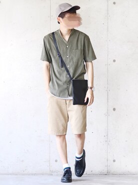 「FOSSIL（フォッシル）のアイテム（アナログ腕時計）」を使った、SHOTA / しょうたさん（メンズ・165cm）の夏コーディネート