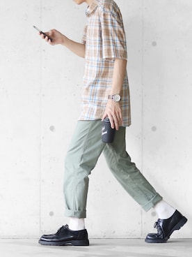 「FOSSIL（フォッシル）のアイテム（アナログ腕時計）」を使った、SHOTA / しょうたさん（メンズ・165cm）の夏コーディネート