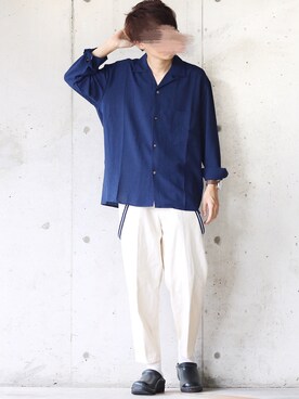 「FOSSIL（フォッシル）のアイテム（アナログ腕時計）」を使った、SHOTA / しょうたさん（メンズ・165cm）の夏コーディネート