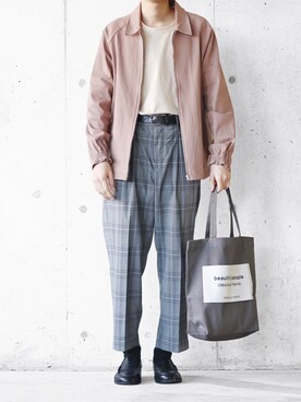 「EMMA CLOTHES（エマクローズ）のアイテム（ブルゾン）」を使った、SHOTA / しょうたさん（メンズ・165cm）の春コーディネート