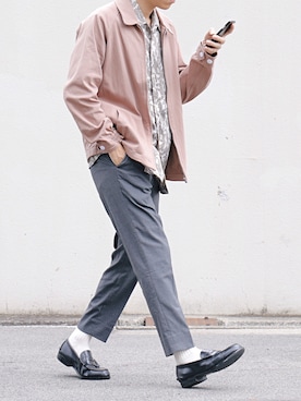 「EMMA CLOTHES（エマクローズ）のアイテム（ブルゾン）」を使った、SHOTA / しょうたさん（メンズ・165cm）の秋コーディネート
