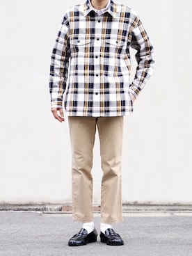 「UNIQLO（ユニクロ）のフランネルシャツ（長袖）（シャツ/ブラウス）」を使った、SHOTA / しょうたさん（メンズ・165cm）の冬コーディネート